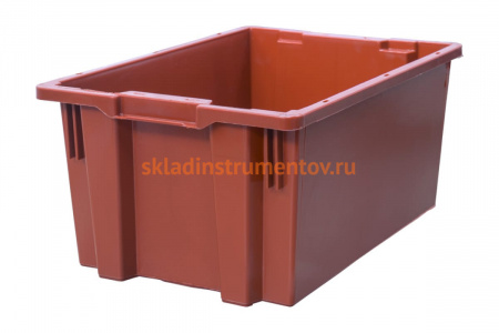 Ящик Тара.ру п/э, 600х400х270 дно гладкое, красный 21330