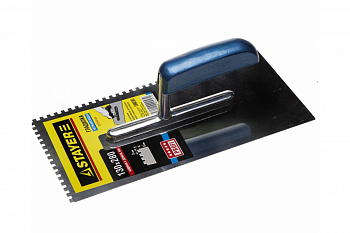 Гладилка Stayer Profi штукатурная, 130x280 мм, 10x10 мм, зубчатая, нержавеющая сталь 0802-10