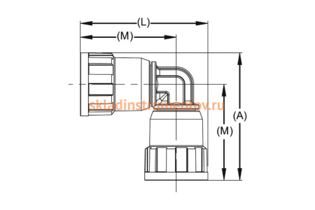 Соединитель угловой "ШиреФит" (16 мм; 90°) для трубопровода Зубр 51497-16