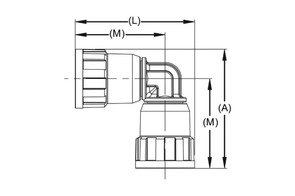 Соединитель угловой "ШиреФит" (16 мм; 90°) для трубопровода Зубр 51497-16