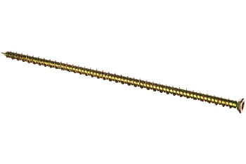 Рамный универсальный шуруп с потайной головкой Зубр хроматированный, TORX 30, 7,5x202мм, ТФ6 4-300486-75-202