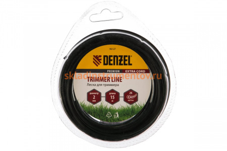Леска двухкомпонентная EXTRA CORD (15 м; круг; 2 мм) для триммера DENZEL 96127