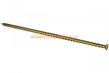 Рамный универсальный шуруп с потайной головкой Зубр хроматированный, TORX 30, 7,5x202мм, ТФ6 4-300486-75-202