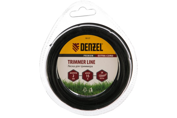 Леска двухкомпонентная EXTRA CORD (15 м; круг; 2 мм) для триммера DENZEL 96127