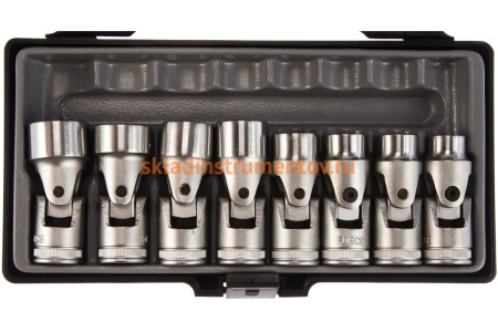 Набор 6-гранных головок 13-24 мм с карданом FORCE 4085