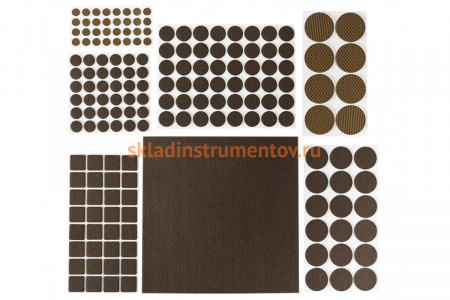 Набор самоклеящихся накладок на мебельные ножки Stayer COMFORT 125 шт, коричневые 40916-H125