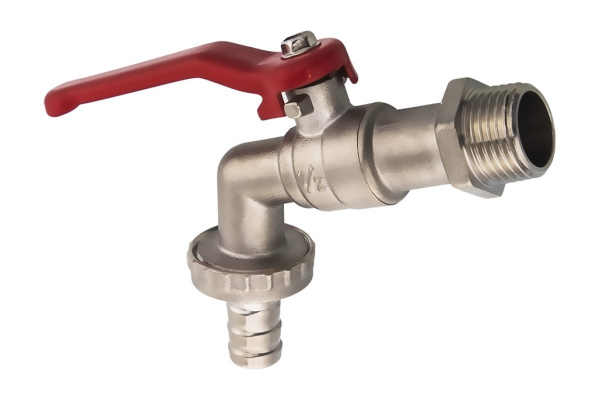 Водоразборный шаровой кран 1/2 латунь, никель QUATTRO ELEMENTI 246-425