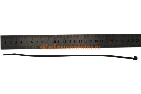 Нейлоновые хомуты Зубр черные, 3.6x250 мм, 100 шт. 309030-36-250