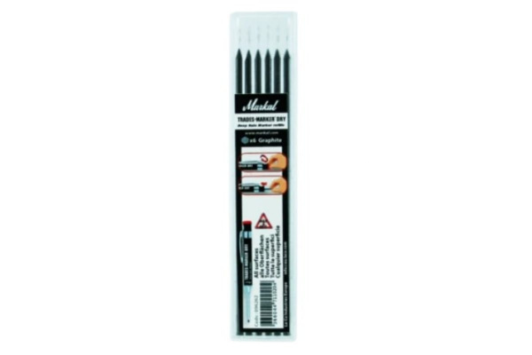 Стержни для карандаша Markal Trades Marker Dry, графитовые, 6 шт 96262