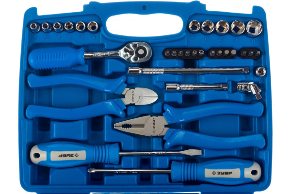 Набор: универсальный слесарно-монтажный инструмент 1/4", 33 шт. ЗУБР ЭКСПЕРТ 27671-H33