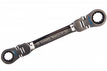 Накидной шарнирный ключ с трещоткой 10х12 мм JTC 5034