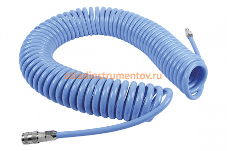 Шланг воздушный спиральный с быстросъемными соединениями (10 м; 8х12 мм; 10 бар) AIST 00-00009034