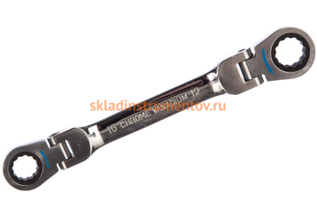 Накидной шарнирный ключ с трещоткой 10х12 мм JTC 5034