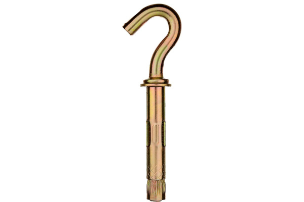 Анкерный болт с крюком Зубр 10 x 50 мм, 40 шт, желтопассивированный, Профессионал 302372-10-050