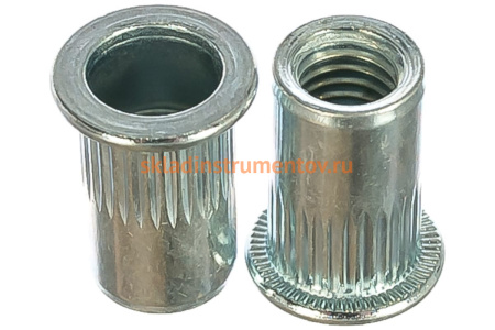 Заклепка резьбовая стальная цилиндрическая с насечкой (250 шт; М8; стандартный борт) MESSER 211108S-250