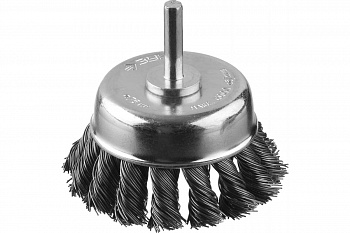 Щетка чашечная Профессионал (75 мм; жгутированная стальная проволока 0.5 мм) для дрели ЗУБР 35255-075_z02