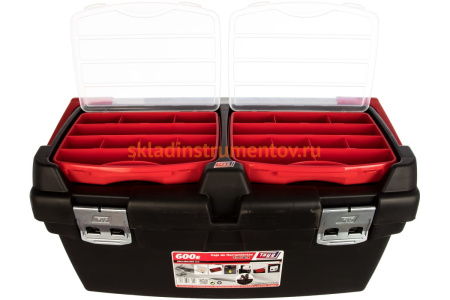 Ящик для инструментов 600x305x295мм +лоток + органайзер + 2 съемных органайзера Tayg 168000
