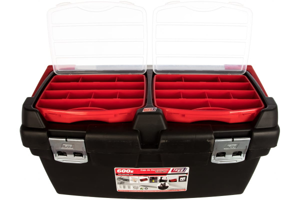 Ящик для инструментов 600x305x295мм +лоток + органайзер + 2 съемных органайзера Tayg 168000