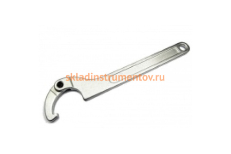 Раздвижной С-образный ключ с фиксатором и крюком под пазовую гайку FORCE 823080