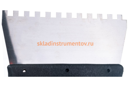 Зубчатый шпатель нержавеющая cталь, пластиковая рукоятка 6х6 мм, 150мм Вихрь 73/3/2/25