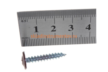 Саморезы с прессшайбой по листовому металлу до 0,9 мм Зубр RAL-3005 PH2 4,2х25 мм 400шт 300191-42-025-3005