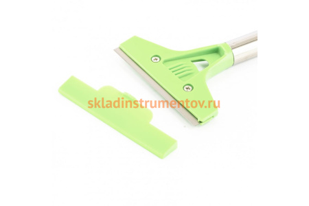 Скребок, фиксированное лезвие 100мм металлич, обрезиненная ручка, 250мм СИБРТЕХ 79541