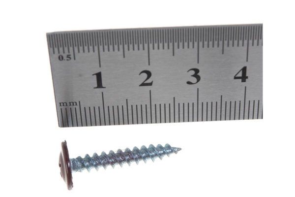 Саморезы с прессшайбой по листовому металлу до 0,9 мм Зубр RAL-3005 PH2 4,2х25 мм 400шт 300191-42-025-3005