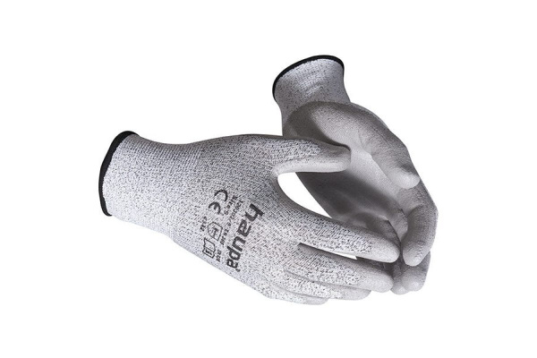 Перчатки с полиуретановым покрытием HAUPA, 3 степень защиты, серые, р. 11, 2 пары 120302/11-2