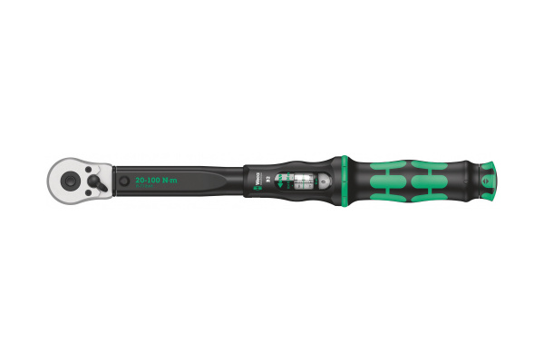 Динамометрический ключ с трещоткой WERA Click-Torque B 2 3/8, 20-100 Нм, L-405 мм WE-075611