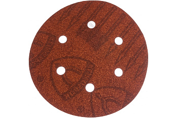 Круг шлифовальный на липучке для обработки дерева (150 мм; Р100; 6 отверстий) KLINGSPOR 270451