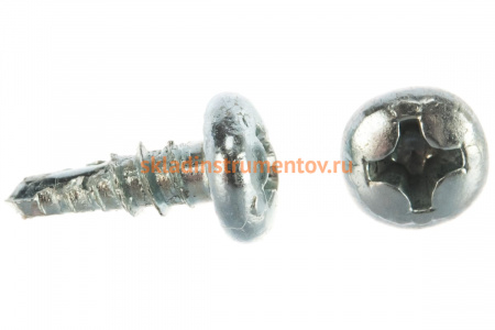 Саморезы со сверлом для крепления листового металла Зубр полусферическая головка, оцинкованные, 22000шт 4-300170-35-09