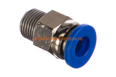 Фитинг для пластиковых трубок (6 мм; 1/8М) ROCKFORCE RF-SPC06-01