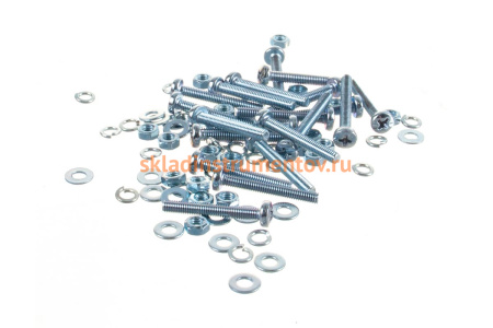 Винт ЗУБР DIN7985 в комплекте с гайкой DIN934 20 шт, 303476-04-030