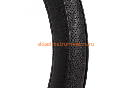 Комбинированная оплетка на руль Airline гладкая/перфор. кожа, черная, 37-39 см/М AWC-RS-15M