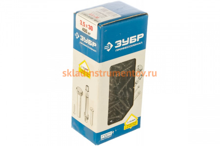 Саморезы универсальные по дереву 400 шт. (3,5х30 мм; PH2; ТФ1) Зубр 4-300031-35-030