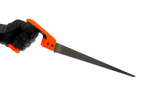 Ножовка SANTOOL 300 мм по дереву выкружная каленый зуб двухкомпонентная ручка TPI 9 030100-001-300