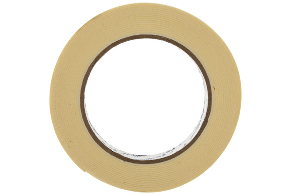 Клейкая двухсторонняя монтажная лента РемоКолор белая основа 12мм х 5м 49-6-012