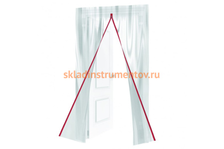 Пленочная дверь на молнии типа I с малярной лентой 25 см, 10 м (220x120 см) MATRIX  88757