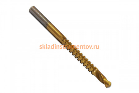 Сверло-фреза универсальное, нитридтитановое покрытие, цилиндрический хвостовик, 8х95 мм SANTOOL 031963-008-095