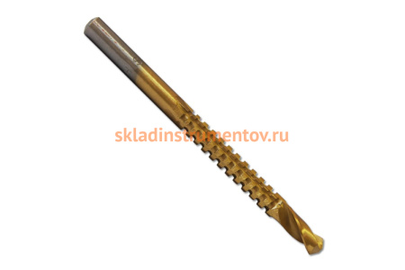Сверло-фреза универсальное, нитридтитановое покрытие, цилиндрический хвостовик, 6х85 мм SANTOOL 031963-006-085