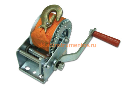 Шестеренчатая ленточная лебедка 0.8 т SANTOOL 110203-008