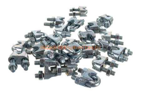 Зажим троса DIN 741 оцинкованный 25 шт. (10 мм; ТФ5) Зубр 4-304415-10 Зажим троса DIN 741 оцинкованный 25 шт. (10 мм; ТФ5) Зубр 4-304415-10