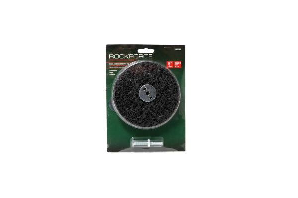 Абразивный обдирочный диск 125мм для дрели, в блистере ROCKFORCE RF-BD125R