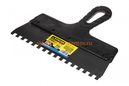 Нержавеющий зубчатый шпатель STAYER 250 мм 1009-25-08