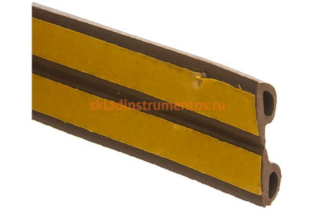 Уплотнитель СИБРТЕХ, 12 м, профиль P, коричневый, 93946