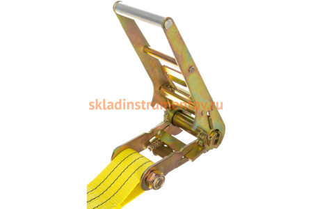 Стяжной ремень с крюками (75мм, 7т, 10м желтый) СТРОП-ПРО SP03030