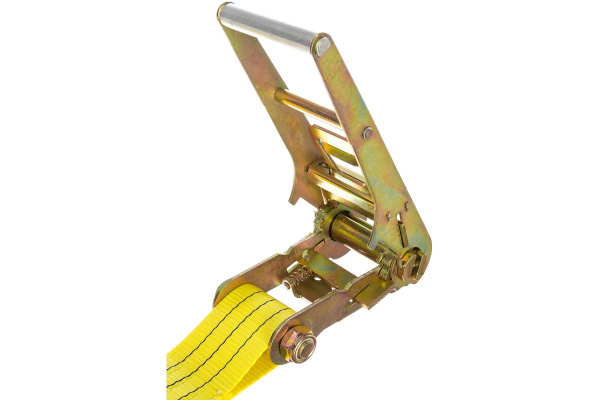 Стяжной ремень с крюками (75мм, 7т, 10м желтый) СТРОП-ПРО SP03030