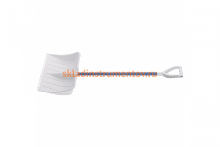 Полипропиленовая лопата СИБРТЕХ PROFI белая 540 х 340 мм с черенком 61485