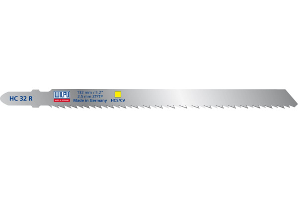 Пилка по дереву HC 32 R (5 шт; 132х7.8х1.45 мм; 105 мм; 10 TPI; HCS/CV) WILPU 212400005