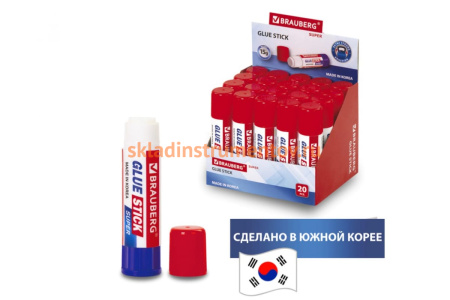 Клей-карандаш BRAUBERG SUPER 15 г, Южная Корея 229541